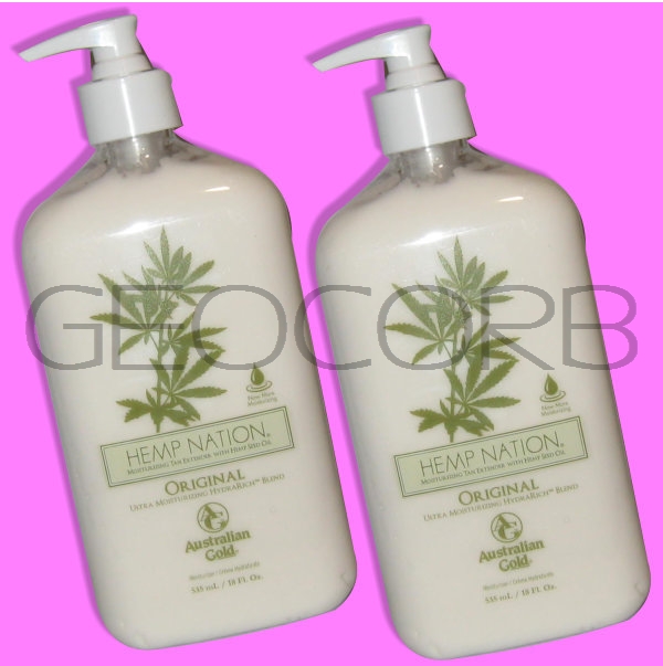 2 AUSTRALIAN GOLD HEMP NATION MOISTURIZER DAILY MOISTURIZING AFTER TAN